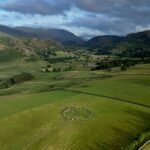 An aerial view of Castlerigg Neolithic stone circle, in Cumbria. Part of a site visit report on brigantesnation.com