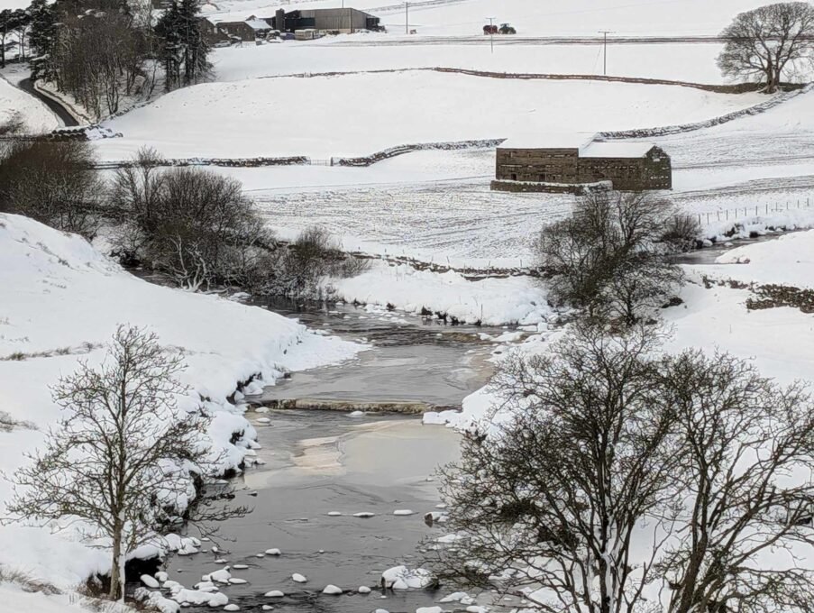 A frozen River close to Keld in the Yorkshire Dales