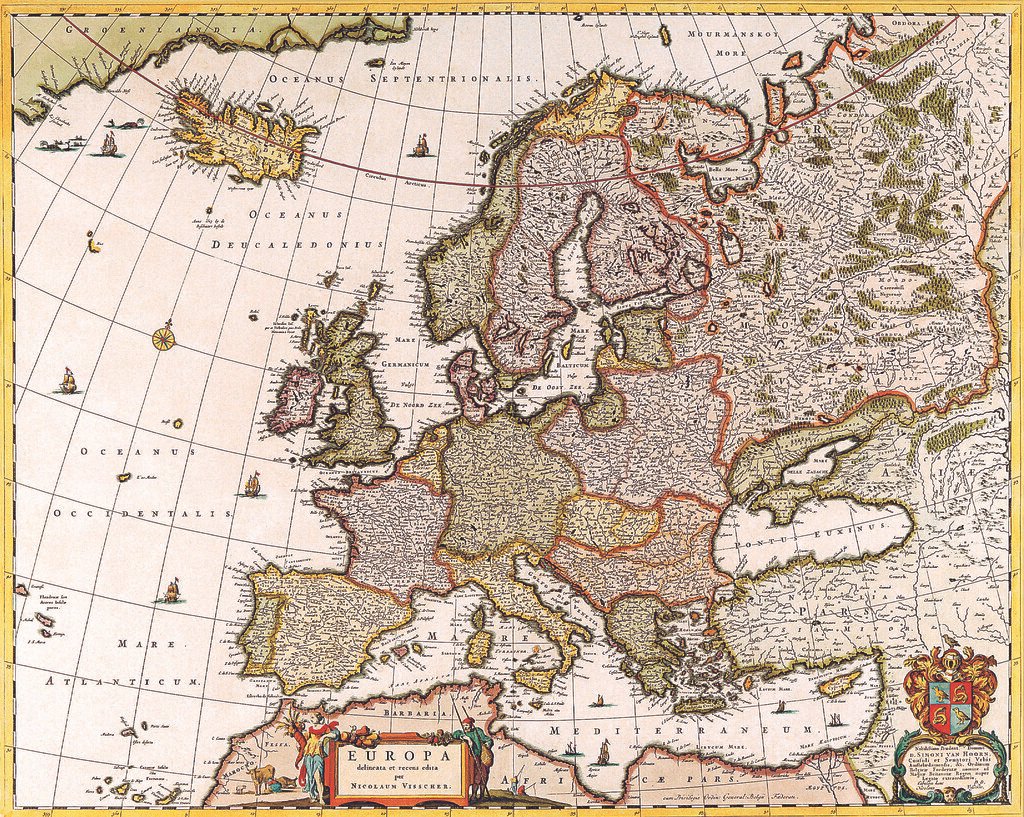 Antique map of Europe