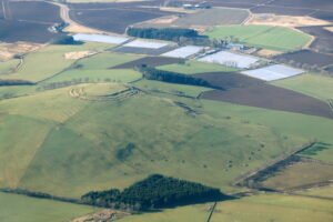 Hillfort on Hill of Barra, near Old Meldrum, from the air