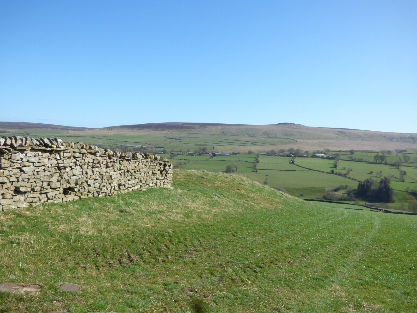 Flats Hill Mound - Carlton-in-Coverdale - view from road