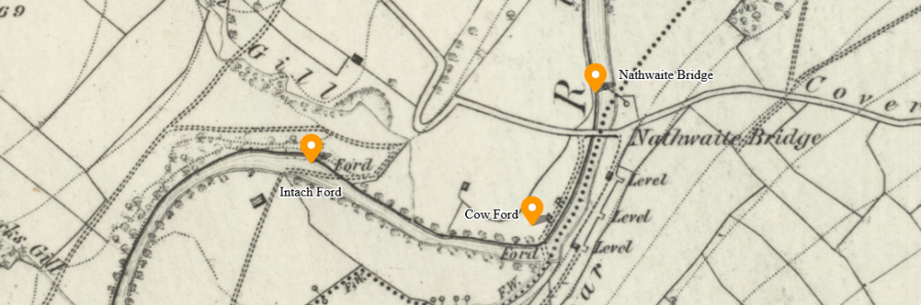 Cow Ford close to Nathwaite Bridge Cow Ford close to Nathwaite Bridge