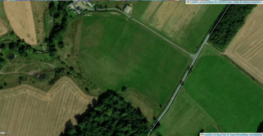 Dunning Perthshire - Satellite view of Wellhill prehistoric settlement