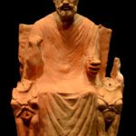 Terracotta statue of Baal-Hammon on a throne AvL