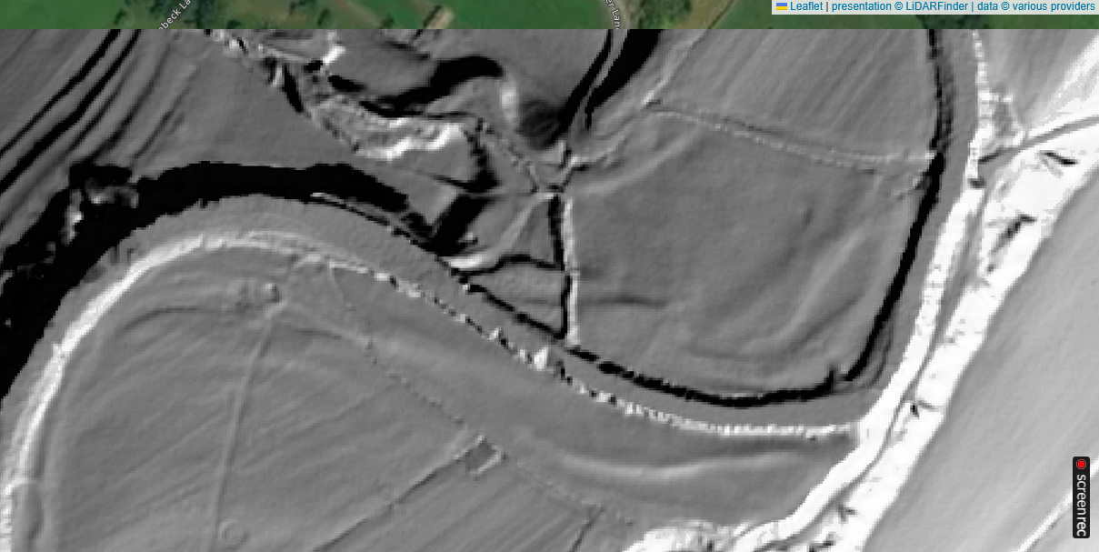 Fords and River crossings at Nathwaite Bridge Coverdale - LiDARFinder
